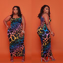 European And American Plus Size Color Leopard Print