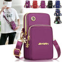 Mobile Phone Bag Women Shoulder 3-layer Zipper Design