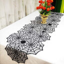 Halloween Table Cloth Black Lace Cover Runner Spiderweb