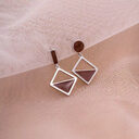 Temperament Earrings Asymmetrical Frosty