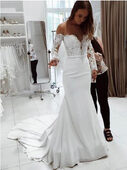 Fashion One Shoulder Lace Long Sleeve Dress Mopping
