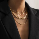 Multilayer Star Choker Necklaces for Women Punk Geometric