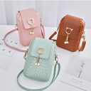 Mobile Phone Bags Women Woven Pearl Tassel Cover
