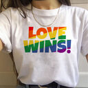 WomenT Shirts Gay Pride Rainbow Short Sleeve Ladies