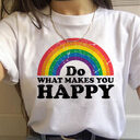 WomenT Shirts Gay Pride Rainbow Short Sleeve Ladies