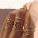 Bohemian Fashion Star Moon Love Pearl Leaf 10-Piece