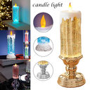 Rechargeable Color Electronic LED Waterproof Candle With Glitter