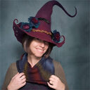 Women Modern Witch Hat Costume Pointed Wool Felt