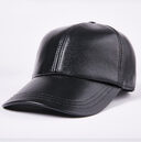 Leather Men Women Middle-aged And Elderly Sheepskin Baseball