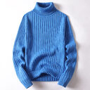 Turtleneck Sweater Men Women Ins Fashion Solid Striped