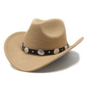 Minority Style Woolen Western Cowboy Hats Men's