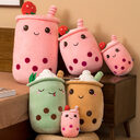 Milk Tea Cup Plush Toy Fruit Pillow Strawberry