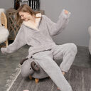 Flannel Pajamas Set Thickening Couples Home Service