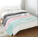 Autumn Winter Cashmere Blanket Solid Color Fake Fur