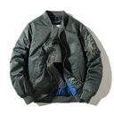 Acket Solid Pilot Jackets Men Military Flight Baseball