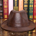 Men's And Women's Cowhide Hats With Big Eaves