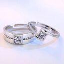 Men's And Women's Tail Rings Heart-shaped Couple
