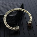Ancient Gold Domineering Stripes Nordic Viking Bracelet Tiger
