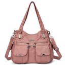 Fashion Ladies Soft Leather Portable Messenger Bag Crossbody