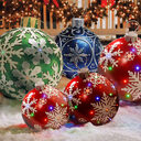Christmas Ornament Ball Outdoor Pvc 60CM Inflatable Decorated