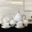 Bone China Gold-painted Coffee Cup And Saucer Afternoon