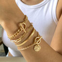 Metal Wind Hollow Chain Bracelet Snake Bone