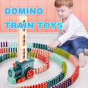 Domino Train Toys Baby Car Puzzle Automatic Release