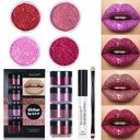 Glitter Lip Gloss Lipstick Shiny DIY Diamond Waterproof