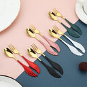 304 Stainless Steel Coffee Spoon Creative Net Red
