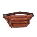 Cowhide Men's Belt Bag Leather Shoulder Chest