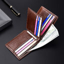Anti-magnetic Theft Brush Retro Oil Leather Wallet Smooth