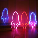 Led Rocket Neon Light Night Net Red Small