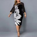 Lace Stitching Plus Size Women Dress