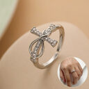 Simple Color Matching Copper Ring Fashion Cross Evil