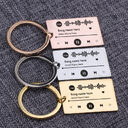 Personalized DIY Music Scan Code Keychain Stainless Steel