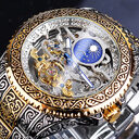 Forsining Skeleton Carved Tourbillon Mechanical Watches Luxury Men's