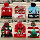 LED Christmas Hat Sweater Knitted Beanie Light Up