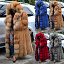 Faux Fur Coat Women Long Hooded