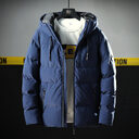 Men's Hooded Thick Solid Color Slim Casual Cotton