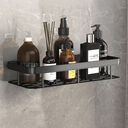 Space Aluminum Shelf Bathroom Black Rectangular Wall Hanging