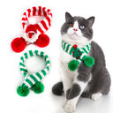 Pet Knitted Woolen Striped Christmas Scarf