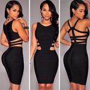 New Bandage Dresses For Women Black Sexy Sleeveless