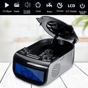 LCD Digital Alarm Dual Speakers Radio CD Music