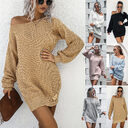 European And American Casual Off Shoulder Lantern Sleeve
