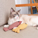 Cat Toy Funny Linen Fish Pillow Self-hey