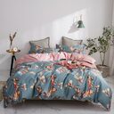 Long-staple Cotton Four-piece Full Satin Sheet Duvet Cover