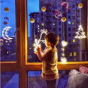 Star String Lights LED Christmas Curtain Indoor Bedroom