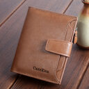 Men's Wallet Short Button Large Capacity