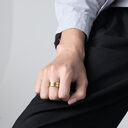 Titanium Steel Matte Brushed Ring Men's And Women's