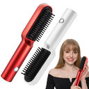 USB Portable Hot Air Comb Rechargable Professional Hair